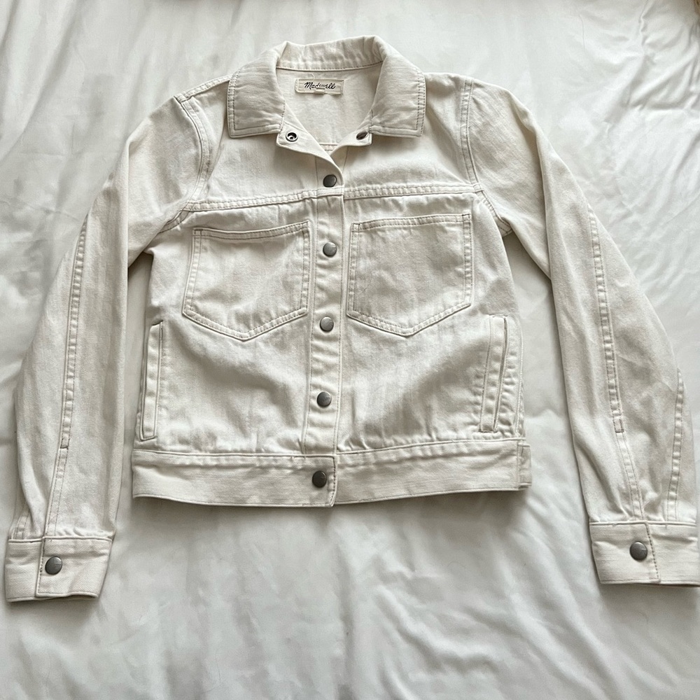 *SOLD*Madewell White Jean Jacket XS